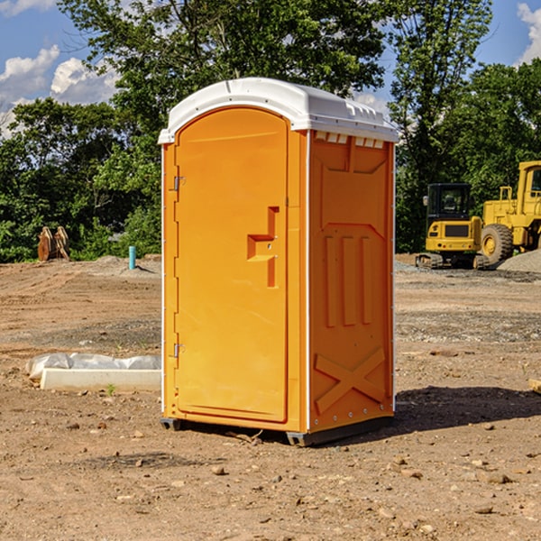 how often are the porta potties cleaned and serviced during a rental period in Tilden